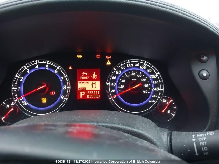 2009 Infiniti Ex35 VIN: JNKAJ09F99M950869 Lot: 40038172