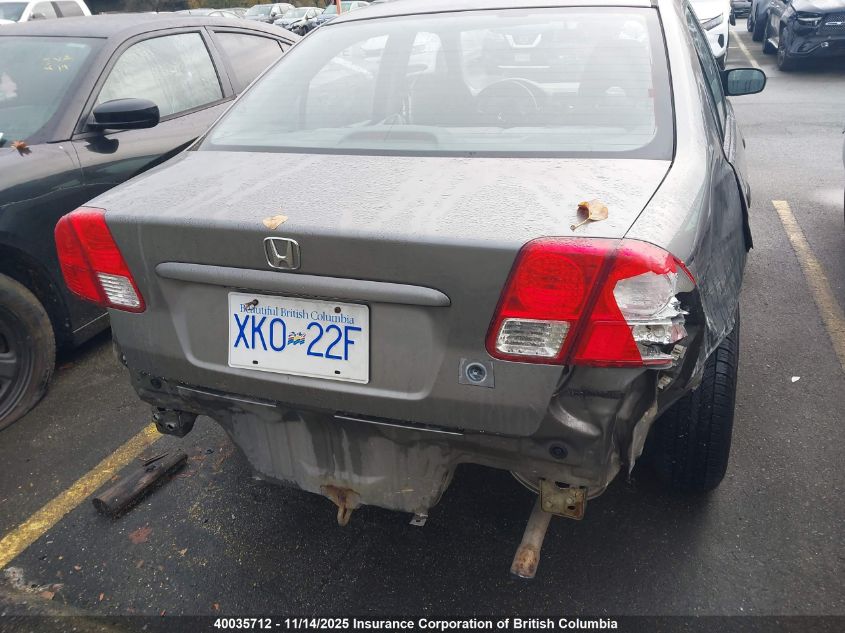 2005 Honda Civic Dx VIN: 2HGES15155H012169 Lot: 40035712