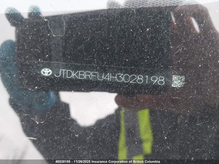 2017 Toyota Prius VIN: JTDKBRFU4H3028198 Lot: 40038185