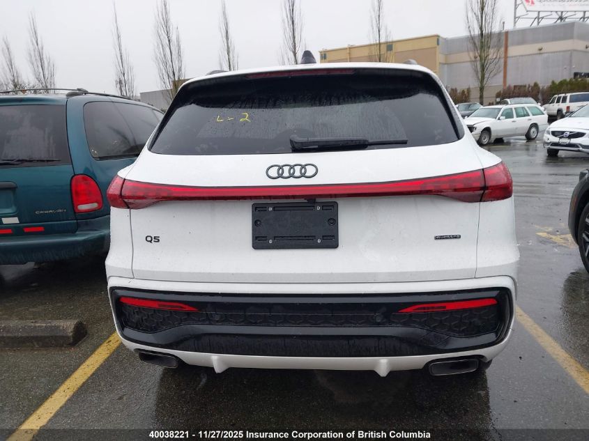 2025 Audi Q5 VIN: WA15AAGUXS2033543 Lot: 40038221