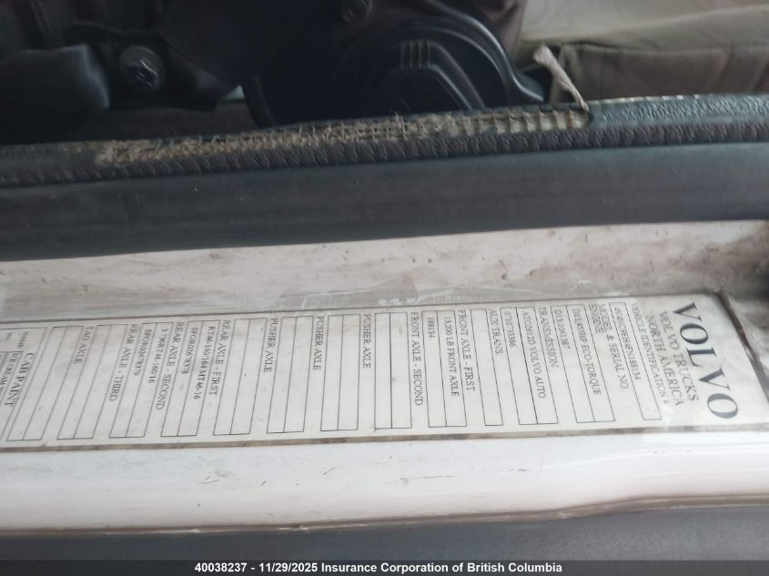 2015 Volvo Vn L VIN: 4V4NC9EH4FN188134 Lot: 40038237