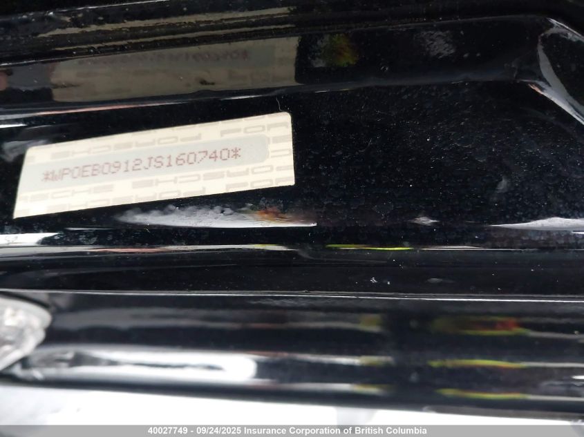 1988 Porsche 911 Carrera VIN: WP0EB0912JS160740 Lot: 40027749