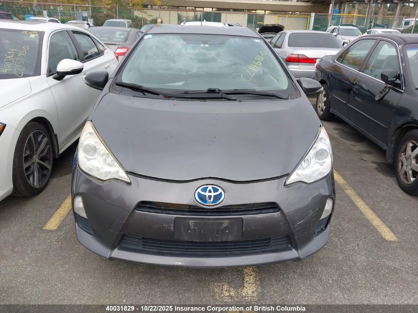 2012 Toyota Prius C VIN: JTDKDTB34C1500716 Lot: 40031829