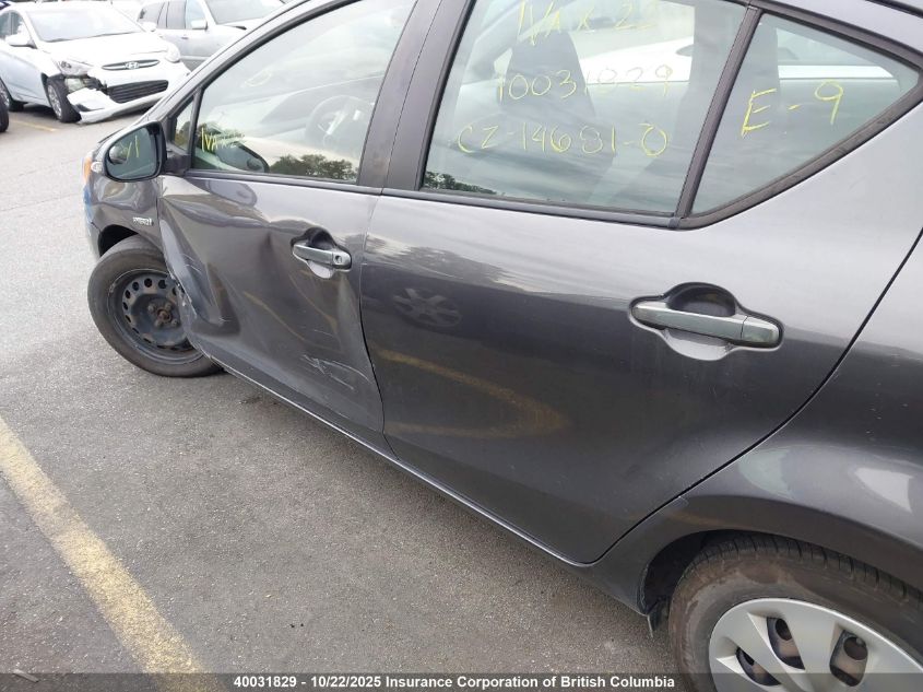 2012 Toyota Prius C VIN: JTDKDTB34C1500716 Lot: 40031829