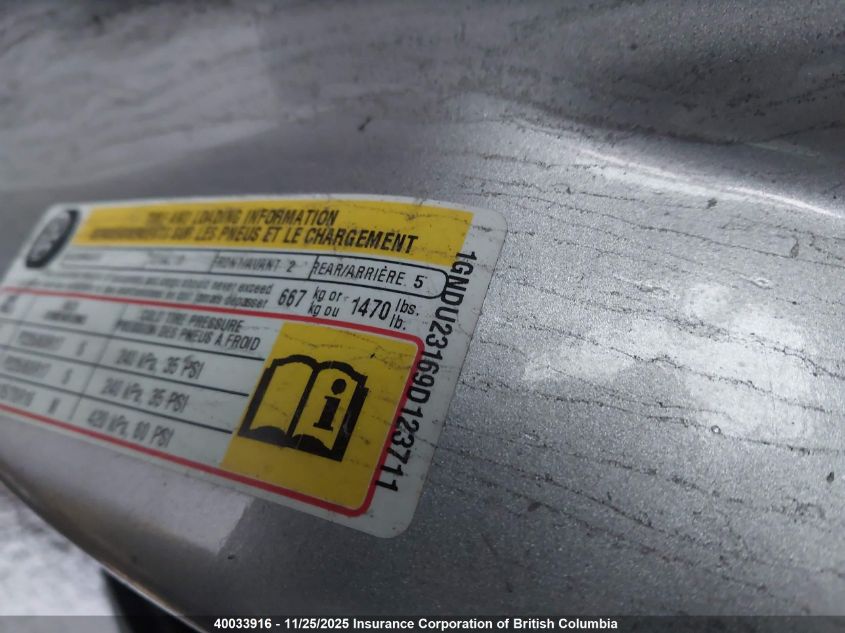 2009 Chevrolet Uplander Ls VIN: 1GNDU23169D123711 Lot: 40033916