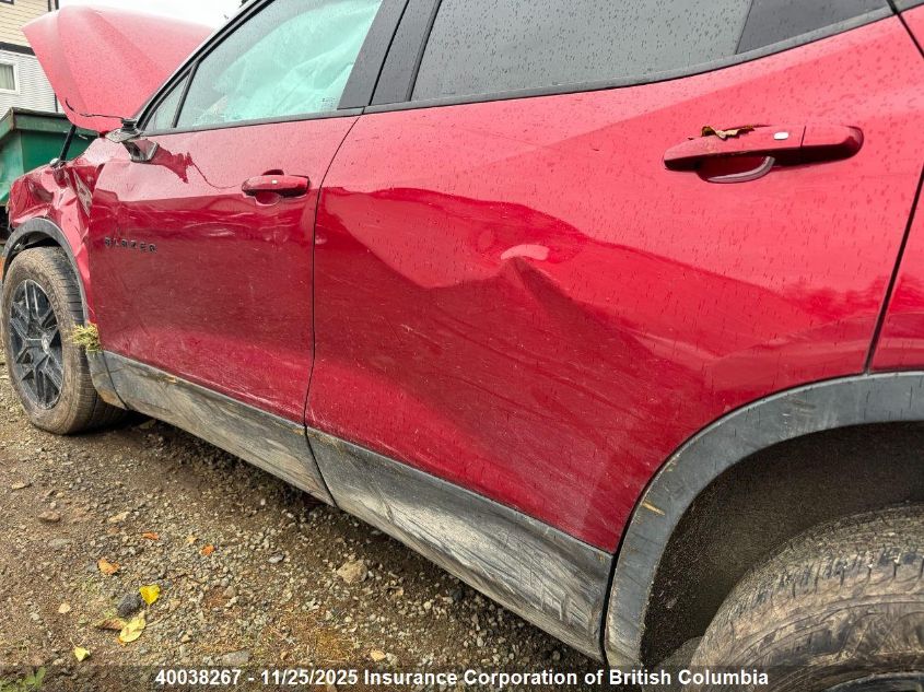 2022 Chevrolet Blazer 2Lt VIN: 3GNKBHR42NS129114 Lot: 40038267