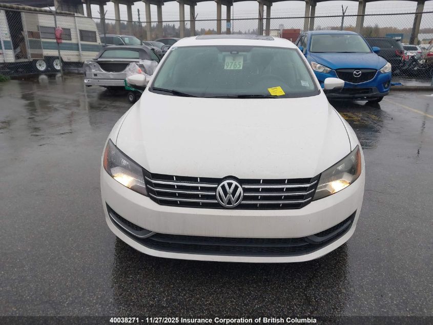 2013 Volkswagen Passat Se VIN: 1VWBH7A34DC120565 Lot: 40038271
