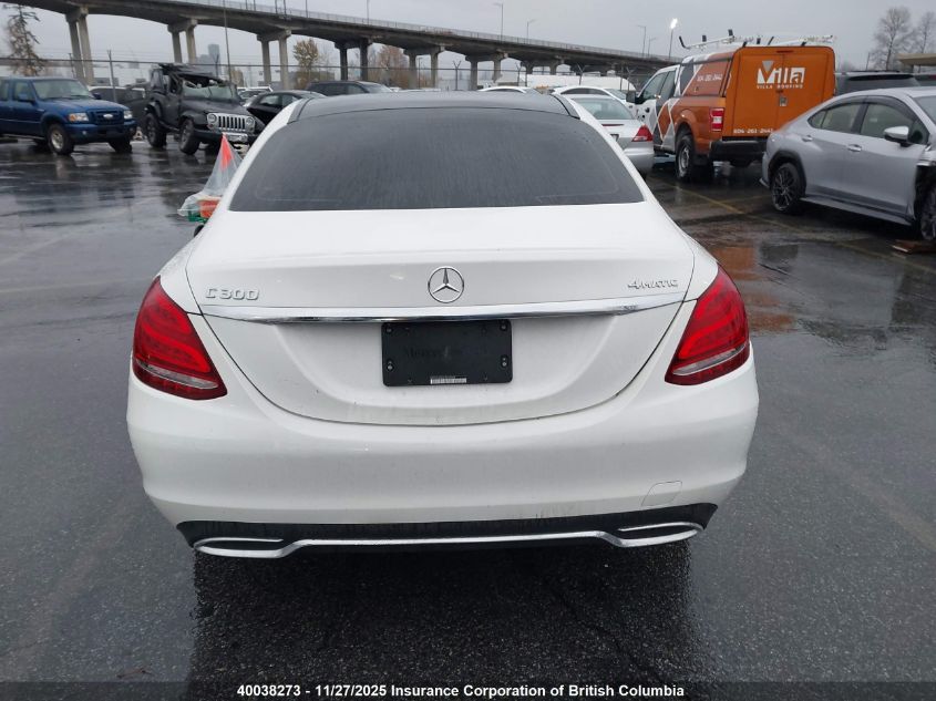 2017 Mercedes-Benz C 300 4Matic VIN: 55SWF4KB8HU210761 Lot: 40038273