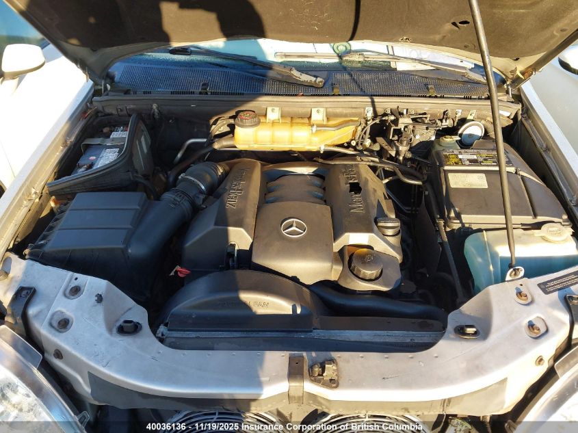 1999 Mercedes-Benz Ml 320 VIN: 4JGAB54E9XA056861 Lot: 40036136