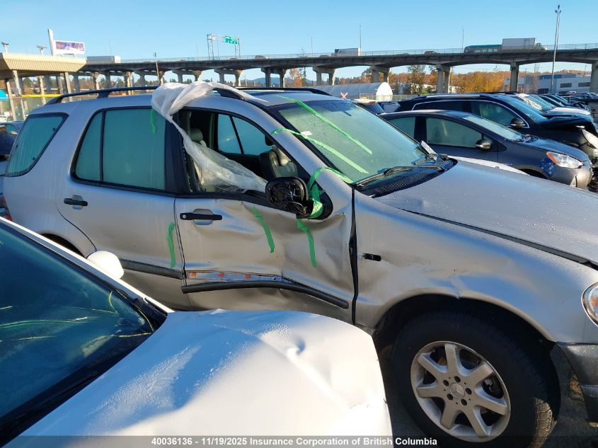 1999 Mercedes-Benz Ml 320 VIN: 4JGAB54E9XA056861 Lot: 40036136