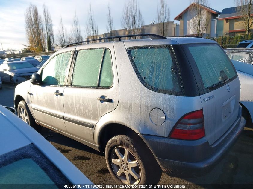 1999 Mercedes-Benz Ml 320 VIN: 4JGAB54E9XA056861 Lot: 40036136