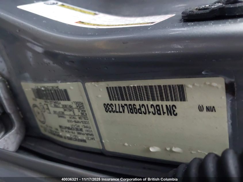 2011 Nissan Versa S/Sl VIN: 3N1BC1CP9BL477338 Lot: 40036321