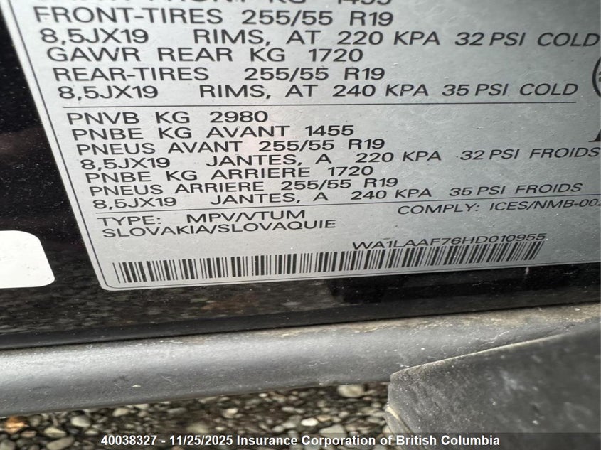 WA1LAAF76HD010955 2017 AUDI Q7 photo no. 5