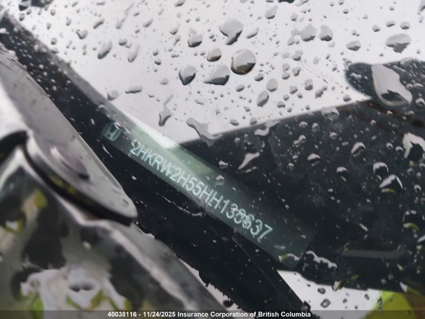 2017 Honda Cr-V Ex VIN: 2HKRW2H55HH139637 Lot: 40038116