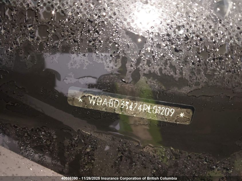 2004 BMW 325Ci VIN: WBABD33474PL01209 Lot: 40038390