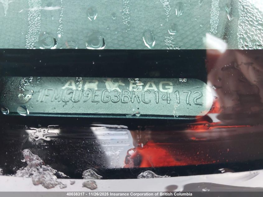 2011 Ford Escape Limited VIN: 1FMCU9EG3BKC14172 Lot: 40038317