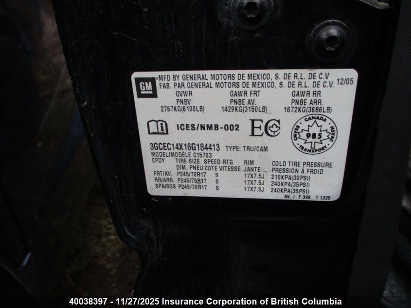 3GCEC14X16G184413 2006 CHEVROLET SILVERADO photo no. 7