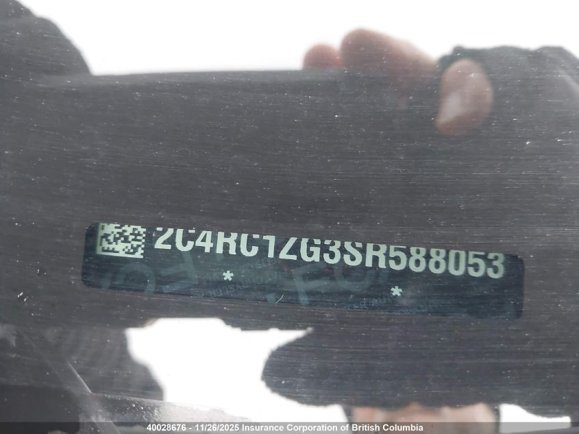 2025 Chrysler Grand Caravan Sxt VIN: 2C4RC1ZG3SR588053 Lot: 40028676