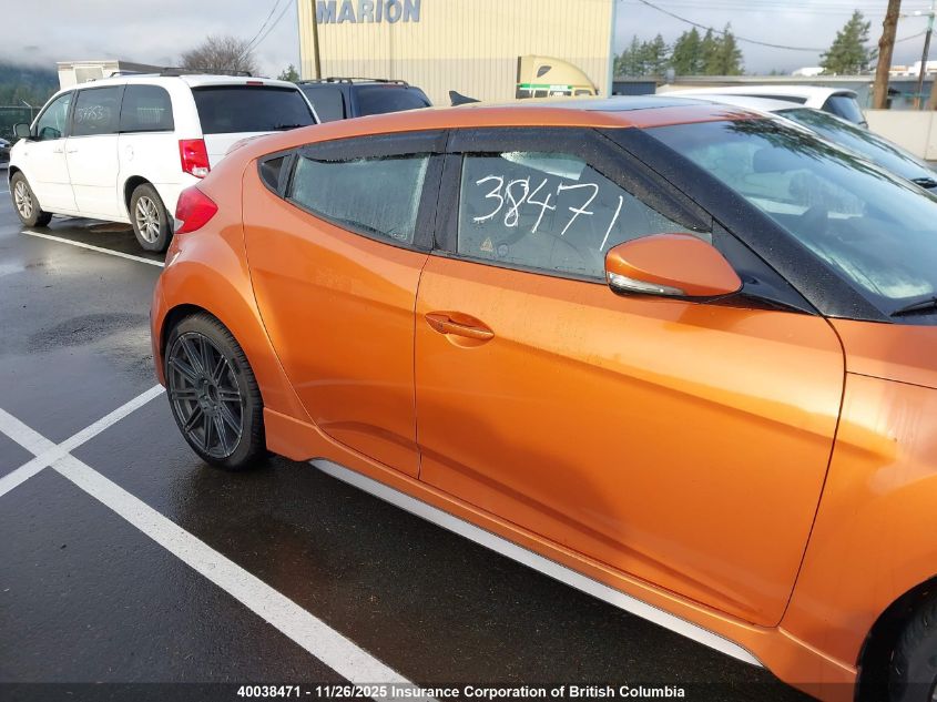 2013 Hyundai Veloster Turbo VIN: KMHTC6AE9DU098165 Lot: 40038471