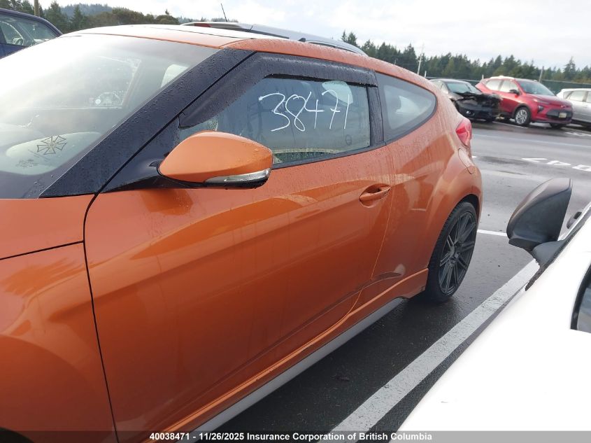 2013 Hyundai Veloster Turbo VIN: KMHTC6AE9DU098165 Lot: 40038471