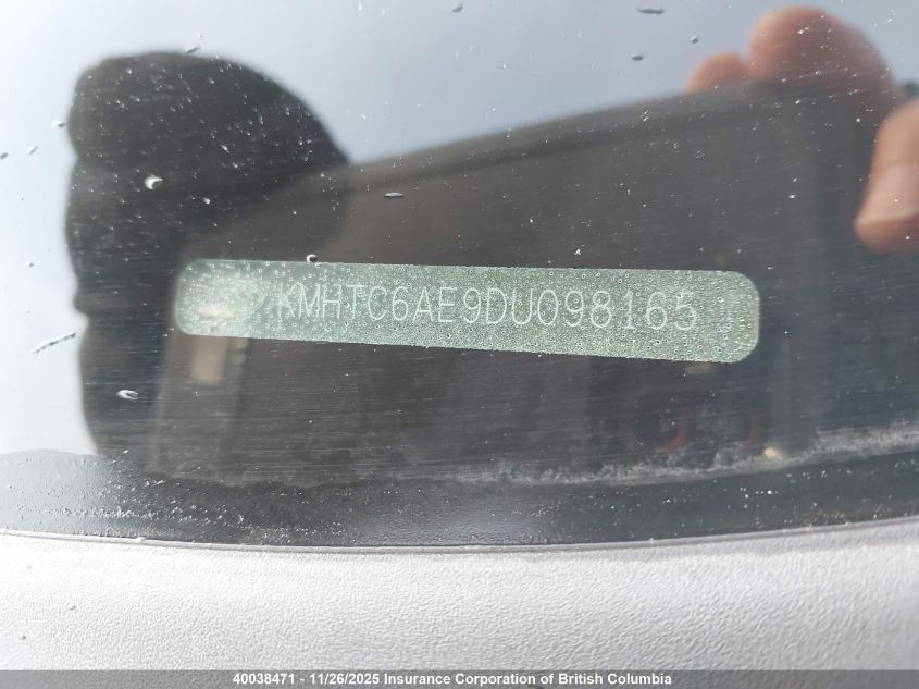 2013 Hyundai Veloster Turbo VIN: KMHTC6AE9DU098165 Lot: 40038471