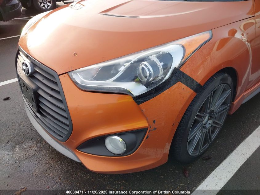 2013 Hyundai Veloster Turbo VIN: KMHTC6AE9DU098165 Lot: 40038471