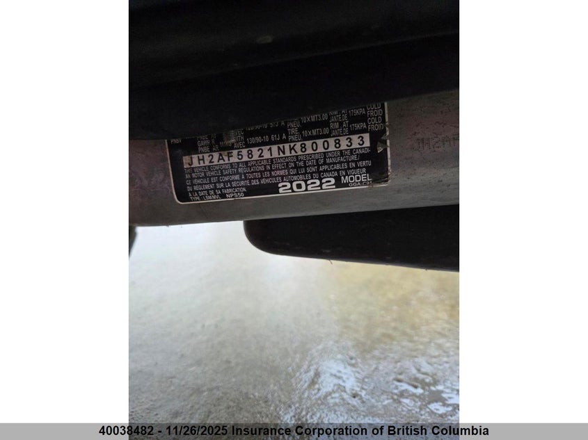 JH2AF5821NK800833 2022 HONDA RUCKUS photo no. 8