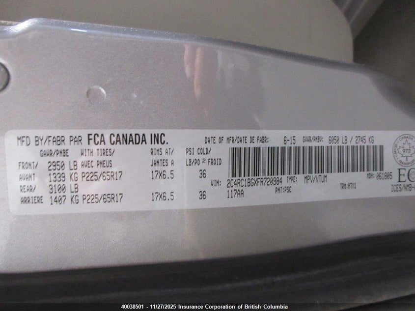2C4RC1BGXFR720984 2015 CHRYSLER TOWN & COUNTRY photo no. 7