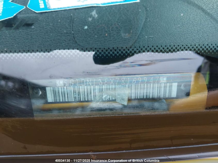 2007 Hummer H3 VIN: 5GTDN13EX78169947 Lot: 40034130