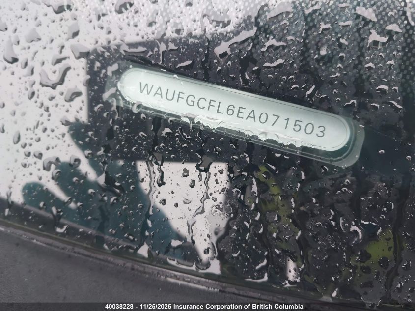 2014 Audi S4 Premium VIN: WAUFGCFL6EA071503 Lot: 40038228