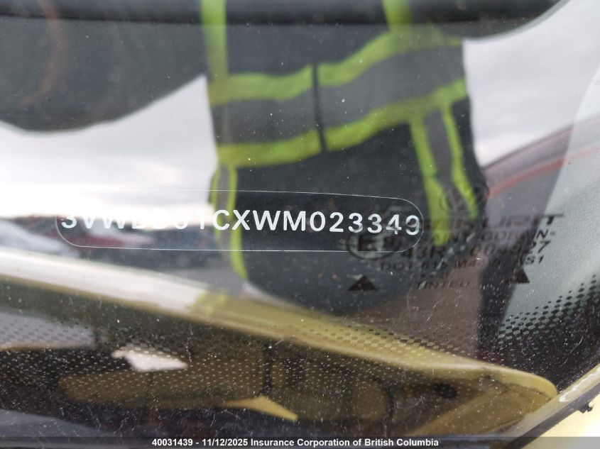 1998 Volkswagen New Beetle VIN: 3VWBB61CXWM023349 Lot: 40031439