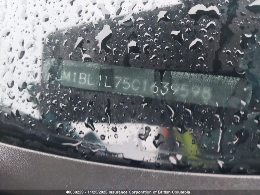 2012 Mazda 3 I VIN: JM1BL1L75C1639598 Lot: 40038229