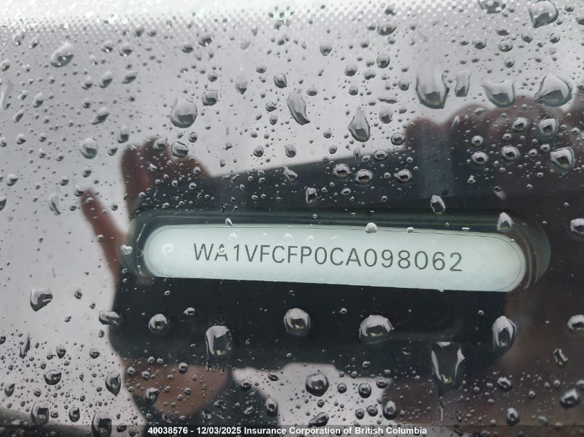 2012 Audi Q5 VIN: WA1VFCFP0CA098062 Lot: 40038576