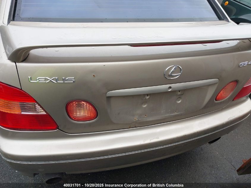 1998 Lexus Gs 400 VIN: JT8BH68XXW0007776 Lot: 40031701