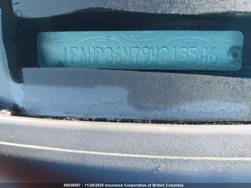 2009 Ford Focus VIN: 1FAHP36N79W213546 Lot: 40038587