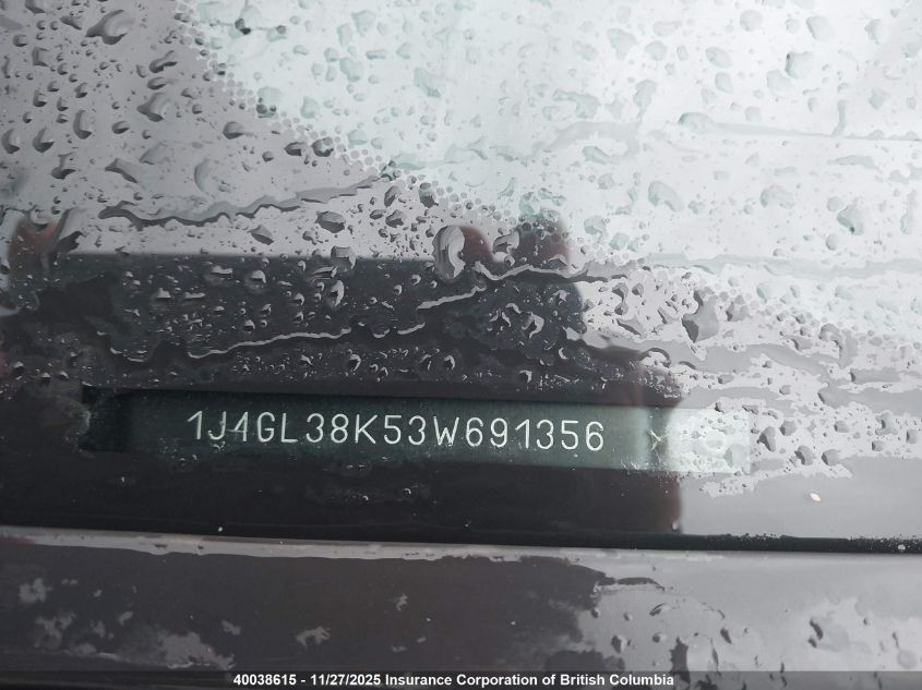 2003 Jeep Liberty Renegade VIN: 1J4GL38K53W691356 Lot: 40038615