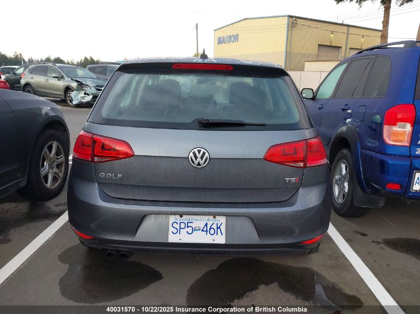 2016 Volkswagen Golf S/Se/Sel VIN: 3VW217AU4GM048413 Lot: 40031570