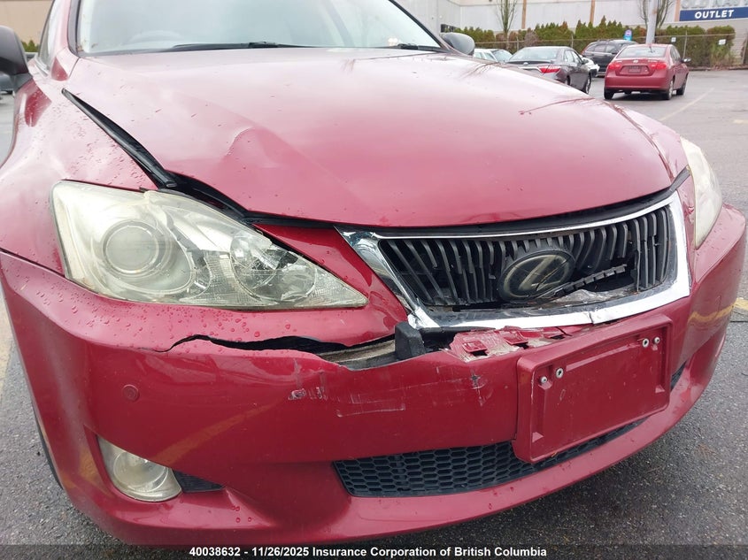 2009 Lexus Is 350 VIN: GSE212017523 Lot: 40038632