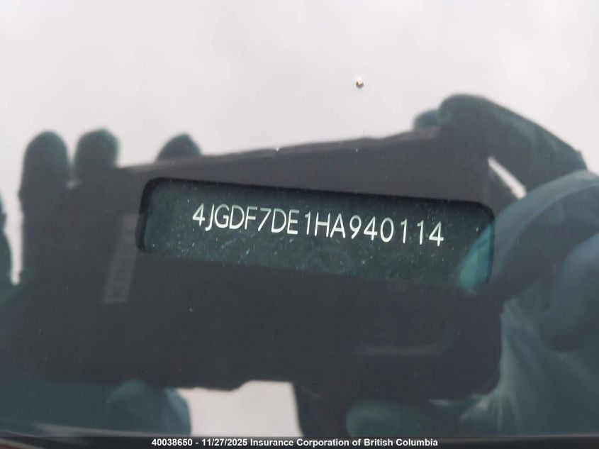 2017 Mercedes-Benz Gls 550 4Matic VIN: 4JGDF7DE1HA940114 Lot: 40038650