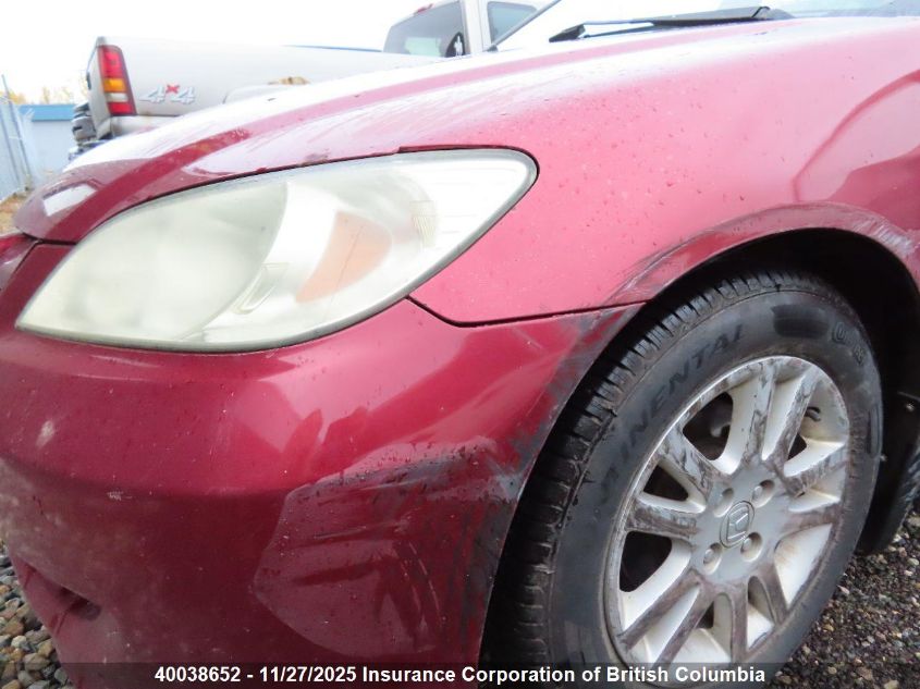 2005 Honda Civic VIN: 2HGES16655H019505 Lot: 40038652