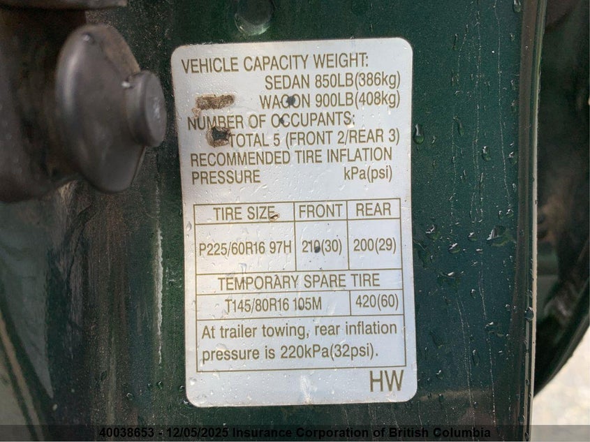 4S3BH675116615340 2001 SUBARU LEGACY photo no. 7