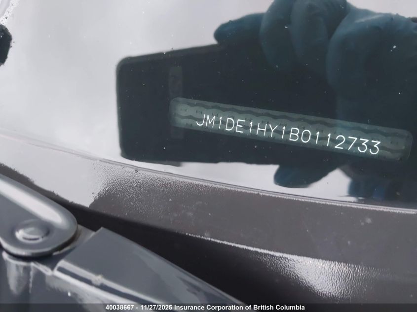 2011 Mazda Mazda2 VIN: JM1DE1HY1B0112733 Lot: 40038667