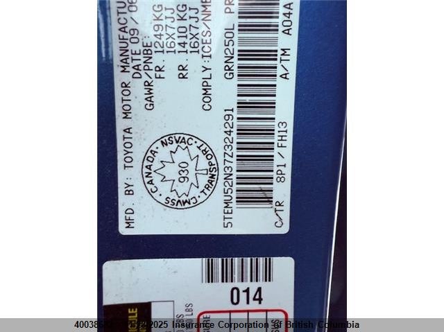 2007 Toyota Tacoma Double Cab Long Bed VIN: 5TEMU52N37Z324291 Lot: 40038682