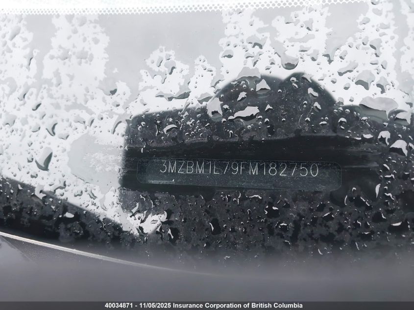 2015 Mazda 3 Touring VIN: 3MZBM1L79FM182750 Lot: 40034871