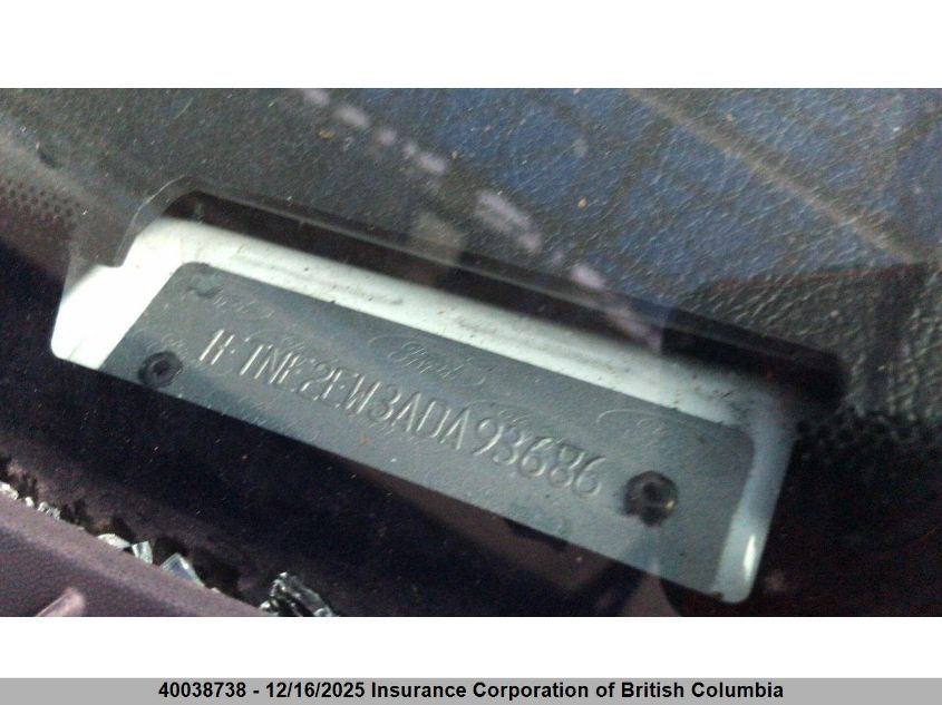 2010 Ford E-Series VIN: 1FTNE2EW3ADA93686 Lot: 40038738