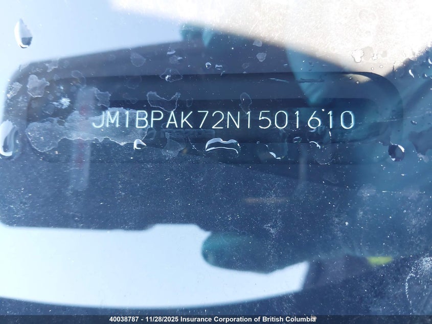 2022 Mazda 3 Select VIN: JM1BPAK72N1501610 Lot: 40038787