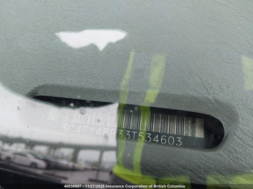 2003 Chrysler Pt Cruiser Classic VIN: 3C4FY48B33T534603 Lot: 40038807