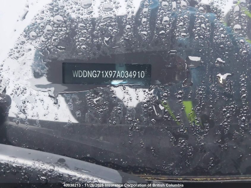 2007 Mercedes-Benz S 550 VIN: WDDNG71X97A034910 Lot: 40038213