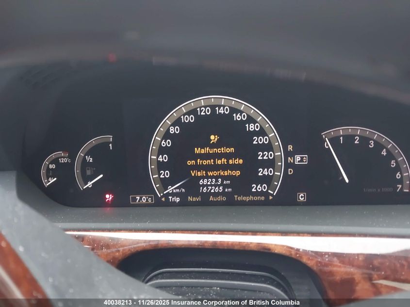 2007 Mercedes-Benz S 550 VIN: WDDNG71X97A034910 Lot: 40038213