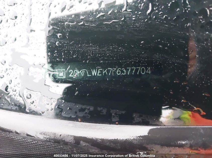 2015 GMC Terrain Sle VIN: 2GKFLWEK7F6377704 Lot: 40033456